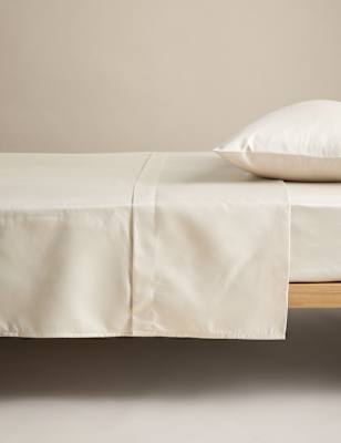 

M&S Collection Egyptian Cotton Sateen 400 Thread Count Flat Sheet, Neutral