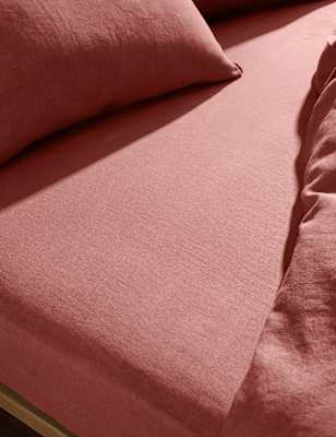 

M&S Collection Pure Linen Extra Deep Fitted Sheet, Clay