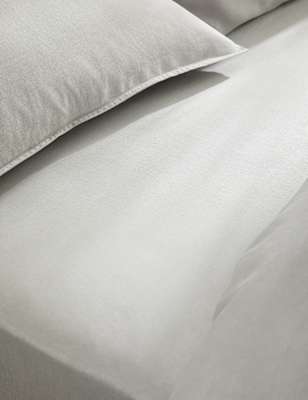 

M&S Collection Pure Linen Deep Fitted Sheet, Silver Grey