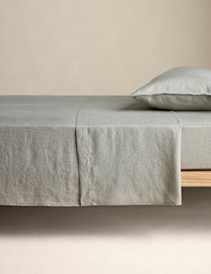

M&S Collection Pure Linen Flat Sheet, Khaki