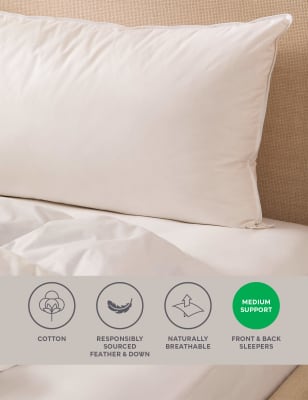 M&S Duck Feather & Down Medium King Size Pillow