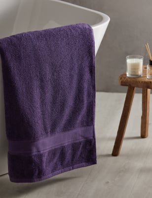 M&S Super Soft Pure Cotton Towel - HAND - Mid Blue, Dark Green,Dark Crimson,Cappuccino,Chambray,Rasp