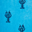 Pure Cotton Lobster Beach Towel, BLUE MIX, swatch