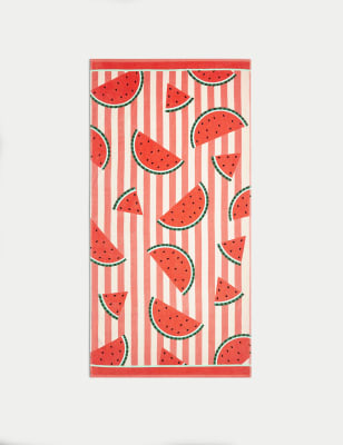 

M&S Collection Pure Cotton Watermelon Beach Towel - Red Mix, Red Mix