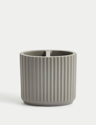 

M&S Collection Zahnbürstenhalter aus geripptem Kunstharz - Kitt, Kitt