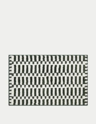 

M&S Collection Cotton Blend Geometric Quick Dry Bath Mat - Forest Green, Forest Green