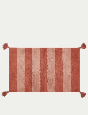 

M&S Collection Pure Cotton Striped Bath Mat - Clay, Clay