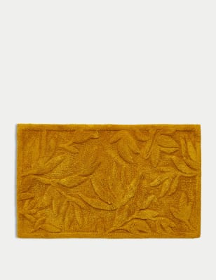 

M&S Collection Pure Cotton Bamboo Leaf Bath Mat - Ochre, Ochre