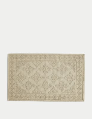 

M&S X Fired Earth Pure Cotton Textured Bath Mat, Malm