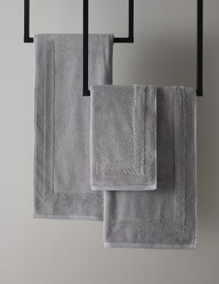 

M&S X Kelly Hoppen Toalla de rizo ribeteada - Grey, Grey
