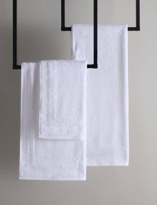 

M&S X Kelly Hoppen Border Terry Towel - White, White