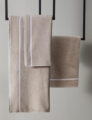 

M&S X Kelly Hoppen Toalla Baretta pespunteada - Taupe, Taupe