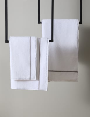 

M&S X Kelly Hoppen Baretta Stitch Towel - White Mix, White Mix