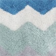 Pure Cotton Zig Zag Bath Mat, TEAL MIX, swatch
