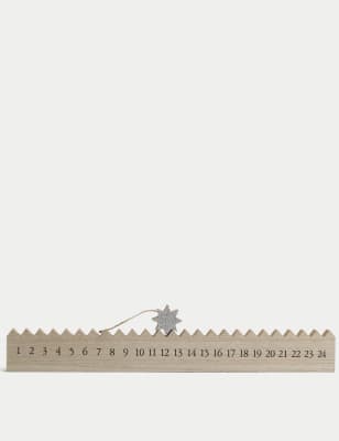 

M&S Collection Wooden Star Advent Calendar - Natural, Natural