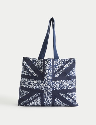 

M&S Collection Pure Cotton Union Jack Tote Bag - Blue Mix, Blue Mix