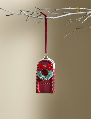

M&S Collection Adorno colgante de buzón rojo, Rojo