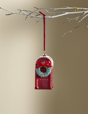 

M&S Collection Red Postbox Hanging Decoration, Red