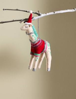 

M&S Collection Felt Giraffe Hanging Decoration - Multi, Multi