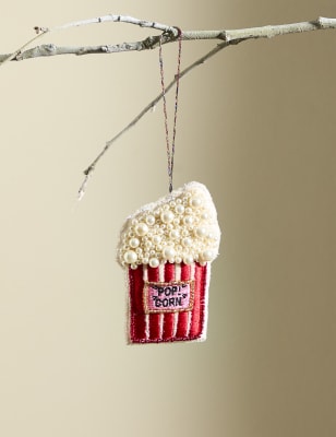 

M&S Collection Beaded Popcorn Bucket Hanging Decoration - Multi, Multi