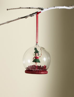 

M&S Collection Christmas Fairy Cloche Bauble - Multi, Multi