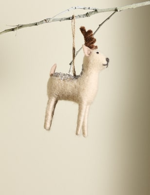 

M&S Collection Felt Hanging Stag Decoration - Natural, Natural