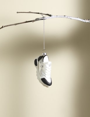 

M&S Collection Glass Running Trainer Hanging Decoration - Multi, Multi