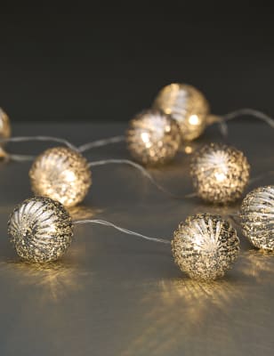 

M&S Collection Light Up Mercury Bauble Garland - Multi, Multi