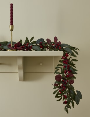 

M&S Collection 6ft Red Berry Garland - Red Mix, Red Mix