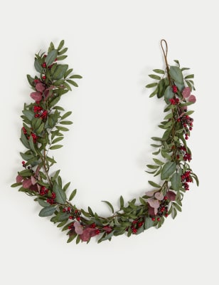 

M&S Collection 6ft Red Berry Garland - Red Mix, Red Mix