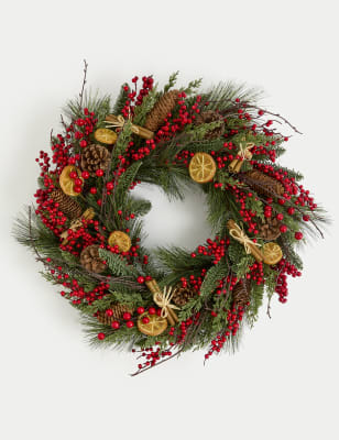 

M&S Collection Berry, Cinnamon and Orange Wreath - Orange Mix, Orange Mix