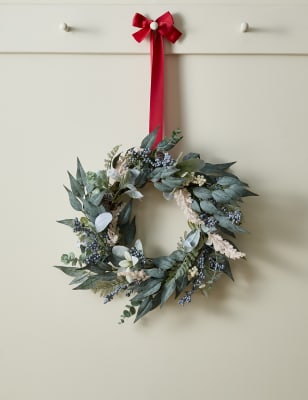 

M&S Collection Winter Berry Wreath - White Mix, White Mix