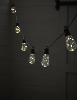 

M&S Collection 16 Lantern Festoon Solar Lights - Black, Black