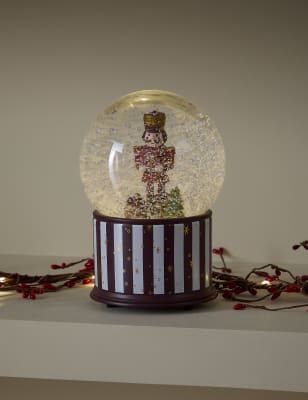 

M&S Collection Light Up Musical Nutcracker Snow Globe - Red Mix, Red Mix