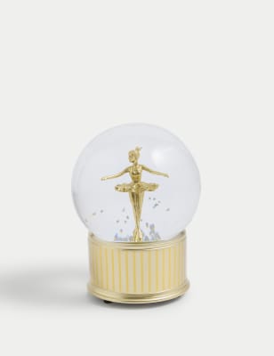 

M&S Collection Musical Rotating Ballerina Snow Globe - Gold, Gold