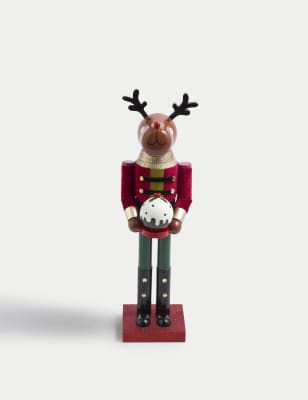 

M&S Collection Reindeer Nutcracker Room Decoration - Multi, Multi