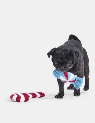 

M&S Collection Candy Cane & Sweetie Pet Toy - Multi, Multi