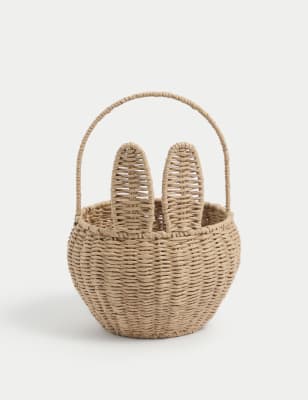 M&S Collection Raffia Bunny Basket - Natural, Natural