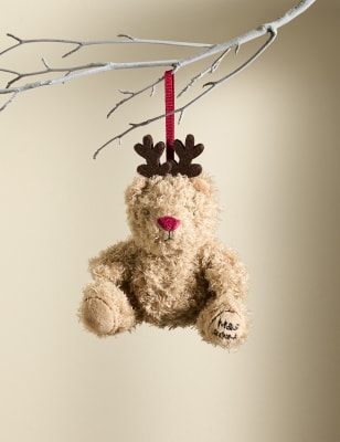 

Spencer Bear™ Reindeer Hanging Decoration - Brown Mix, Brown Mix