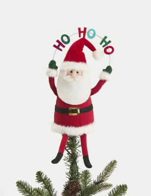 

M&S Collection Adorno para árbol de Navidad de fieltro con diseño de Papá Noel - Mezcla De Rojos, Mezcla De Rojos