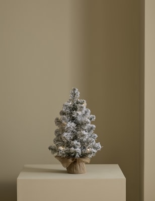 

M&S Collection 1.5ft Pre-lit Snowy Tree - White Mix, White Mix