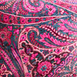 Velvet Paisley Piped Cushion, PINK MIX, swatch