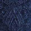 Velvet Embroidered Cushion, NAVY MIX, swatch