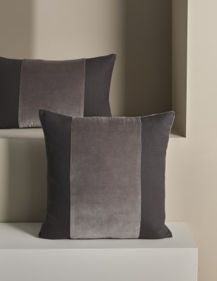 

M&S X Kelly Hoppen Band Cushion - Grey Mix, Grey Mix