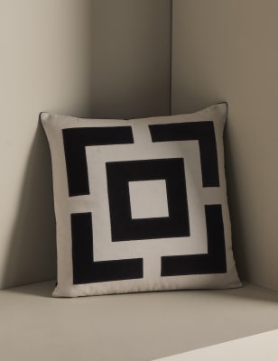 

M&S X Kelly Hoppen Cut Square Cushion - Black Mix, Black Mix