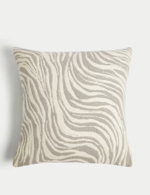 

M&S Collection Pure Cotton Jacquard Cushion - Grey Mix, Grey Mix