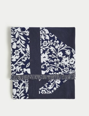 

M&S Collection Pure Cotton Union Jack Knitted Throw - Navy Mix, Navy Mix