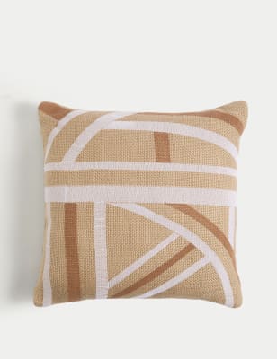 

M&S Collection Jute Embroidered Outdoor Cushion - Natural Mix, Natural Mix