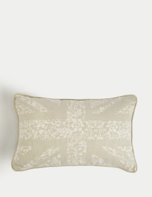 

M&S Collection Pure Cotton Union Jack Bolster Cushion - Natural Mix, Natural Mix