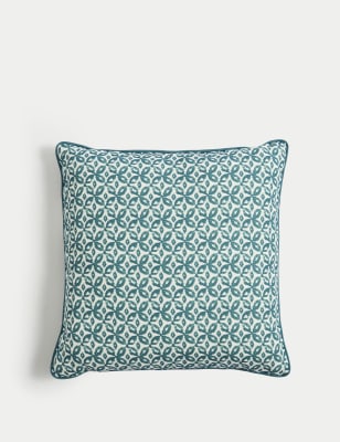 

M&S Collection Conjunto de 2 cojines para exterior con diseño geométrico - Mezcla De Tonos Verdes Azulados, Mezcla De Tonos Verdes Azulados